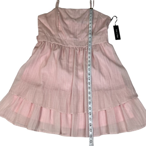 Doe & Rae Women’s Spaghetti Strap Short Pink Dress - Size: L - Picture 10 of 11